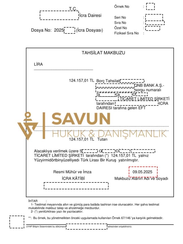 124.157 TL Yasa Dışı Forex Firmasından Tahsilat