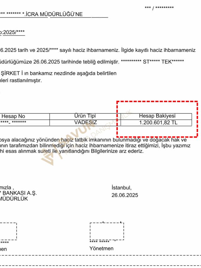 1.200.000 TL Tespit & Haciz