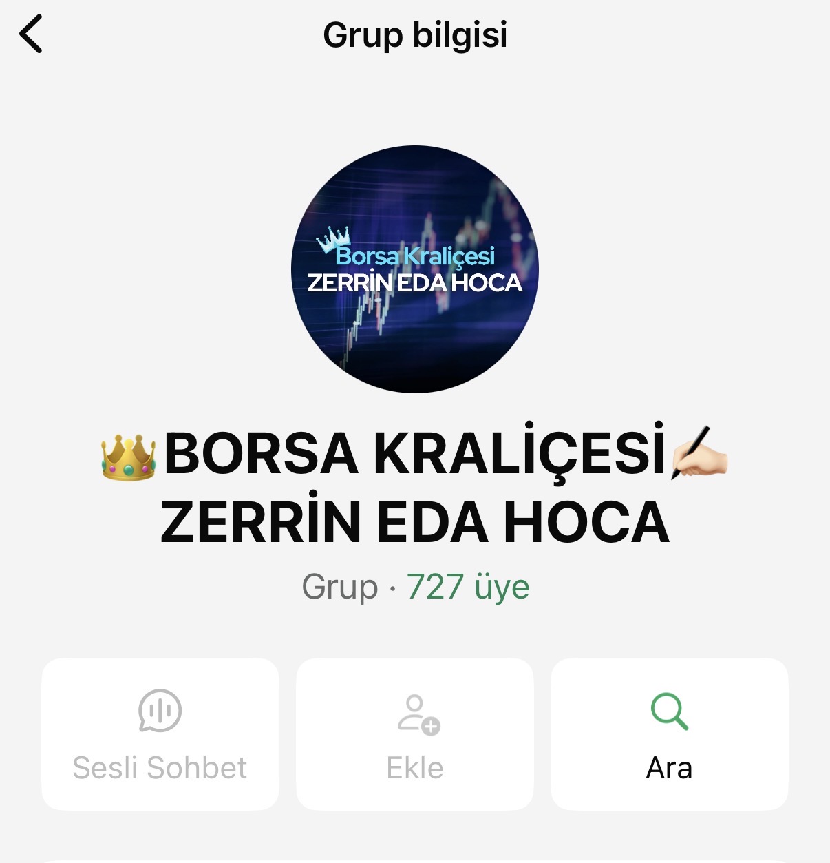 Borsa Kraliçesi Zerrin Eda Hoca WhatsApp Grup Bilgisi