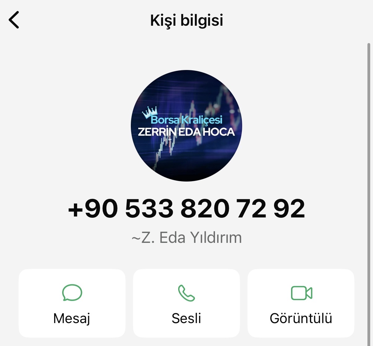 Z. Eda Yıldırım İletişim Bilgisi