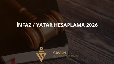 İnfaz ve yatar hesaplama 2026 — Savun Hukuk