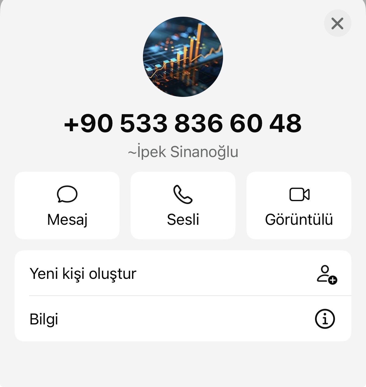 İpek Sinanoğlu 2. telefon numarası +90 533 836 60 48