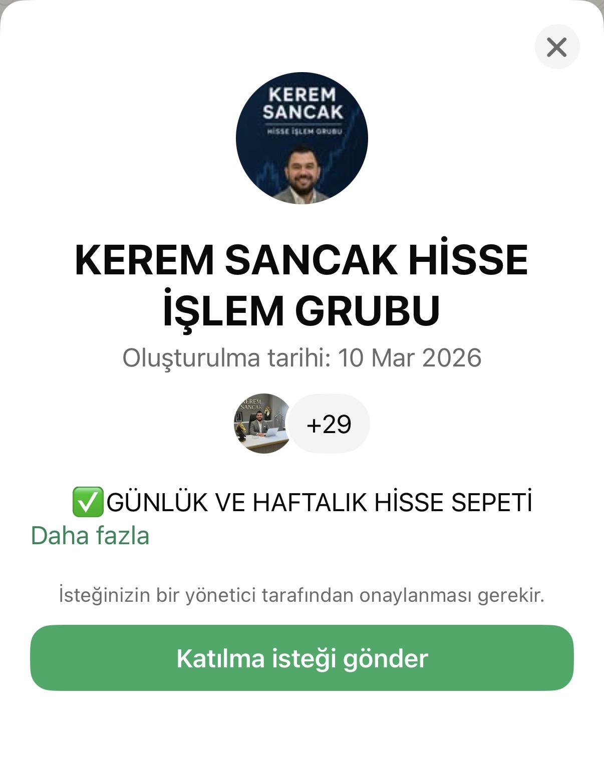 Kerem Sancak Hisse İşlem Grubu