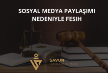 Sosyal Medya Paylaşımı Nedeniyle Fesih
