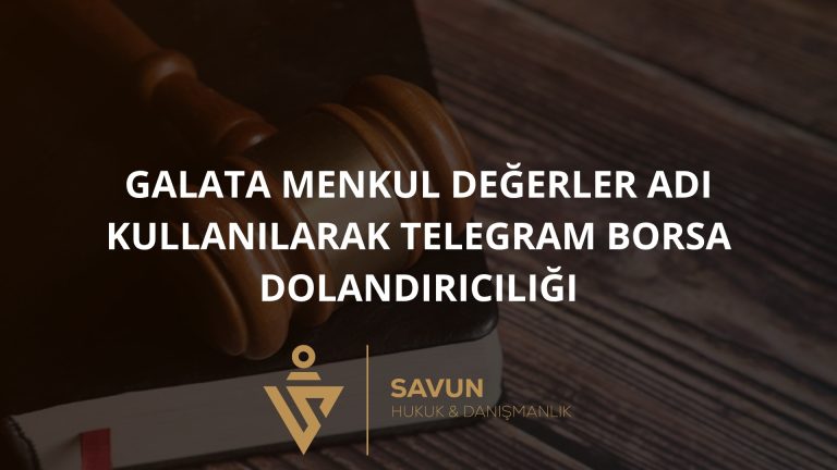 Galata Menkul Değerler Adı Kullanılarak Telegram Borsa Dolandırıcılığı (Galata Yatırım)