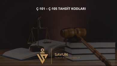 Ç-101, Ç-102, Ç-103, Ç-104, Ç-105 Tahdit Kodları: Süre Aşımı ve Giriş Yasağı 2 Ç-101 – Ç-105 Tahdit Kodları