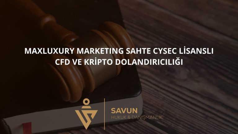 Maxluxury Marketing (maxluxurymarketing.com) Sahte CySEC Lisanslı CFD ve Kripto Dolandırıcılığı