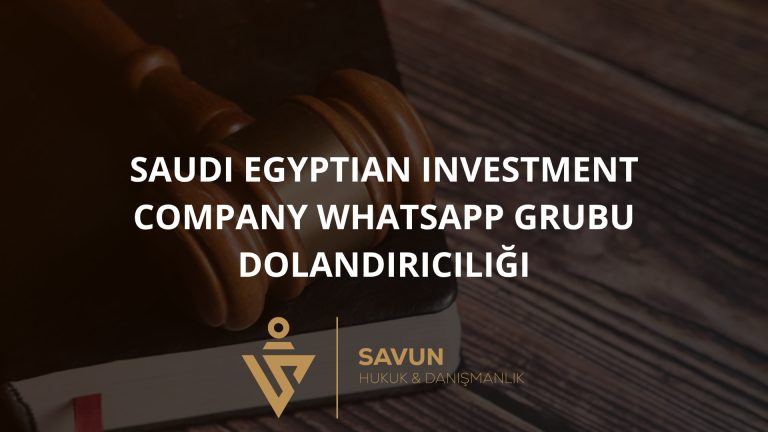 Saudi Egyptian Investment Company WhatsApp Grubu Dolandırıcılığı